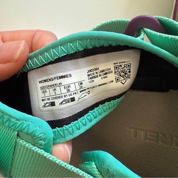 Merrell Alpine Strap Womens 7 Mint Green Sandals - Picture 10 of 10